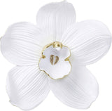 Kare Designová nástěnná dekorace Orchidej, bílá, XL, nástěnná dekorace, vzhled květu orchideje, ruční práce, 25x24x7 cm (v/š/h) Sošky a plastiky Naty Shop Bílá 51L X 2B Cm