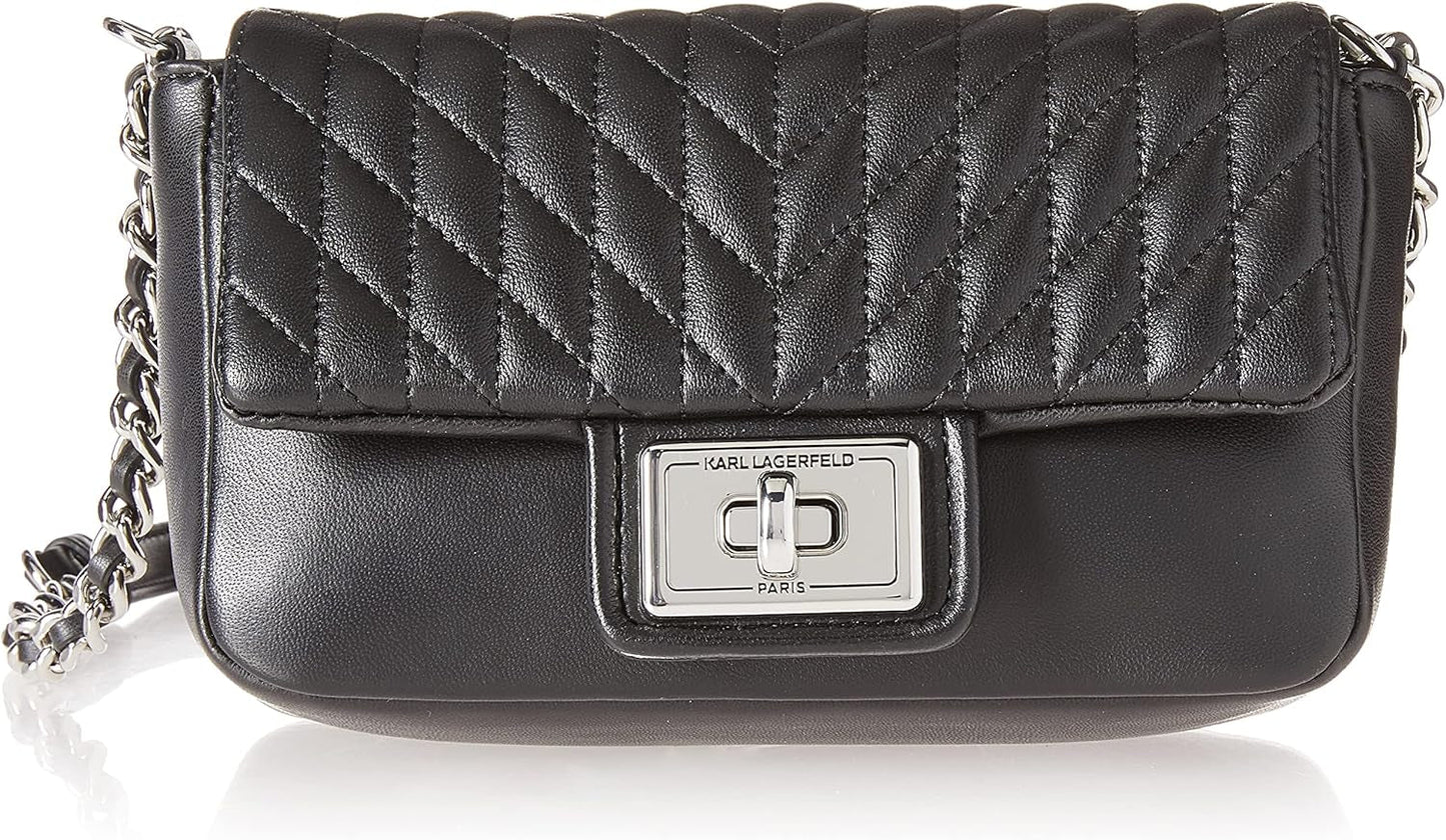 KARL LAGERFELD Crossbody kabelka přes rameno Agyness Tašky Ženy Naty Shop Black/Silver