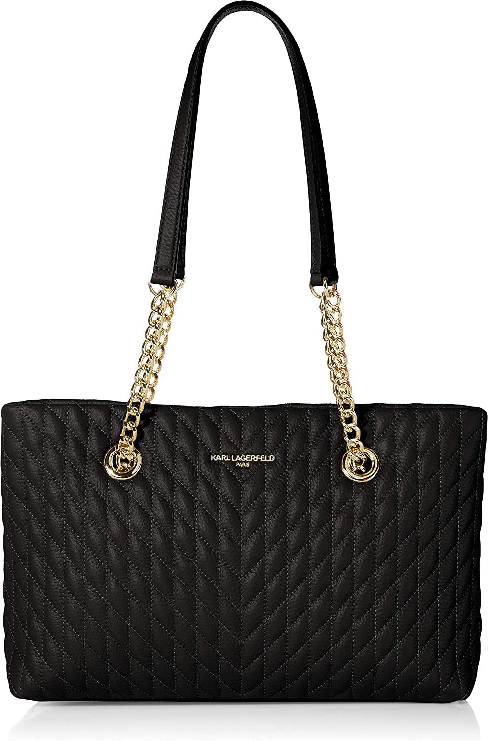 KARL LAGERFELD Karolina Tote Bag Dámské Tašky Naty Shop Černá / Zlatá Jedna velikost pro všechny