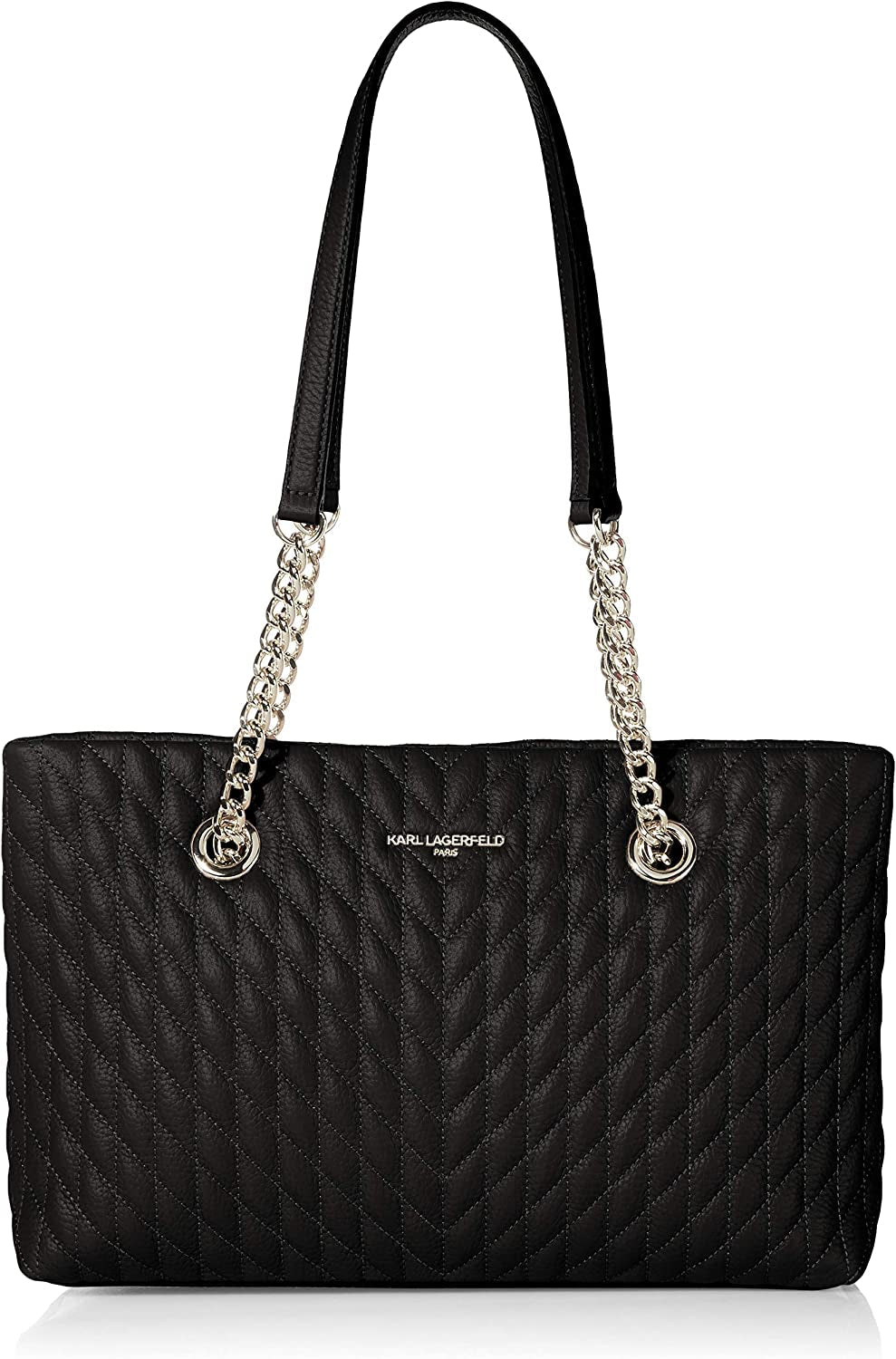 KARL LAGERFELD Karolina Tote Bag Dámské Tašky Naty Shop Černá/Stříbrná Jedna velikost pro všechny