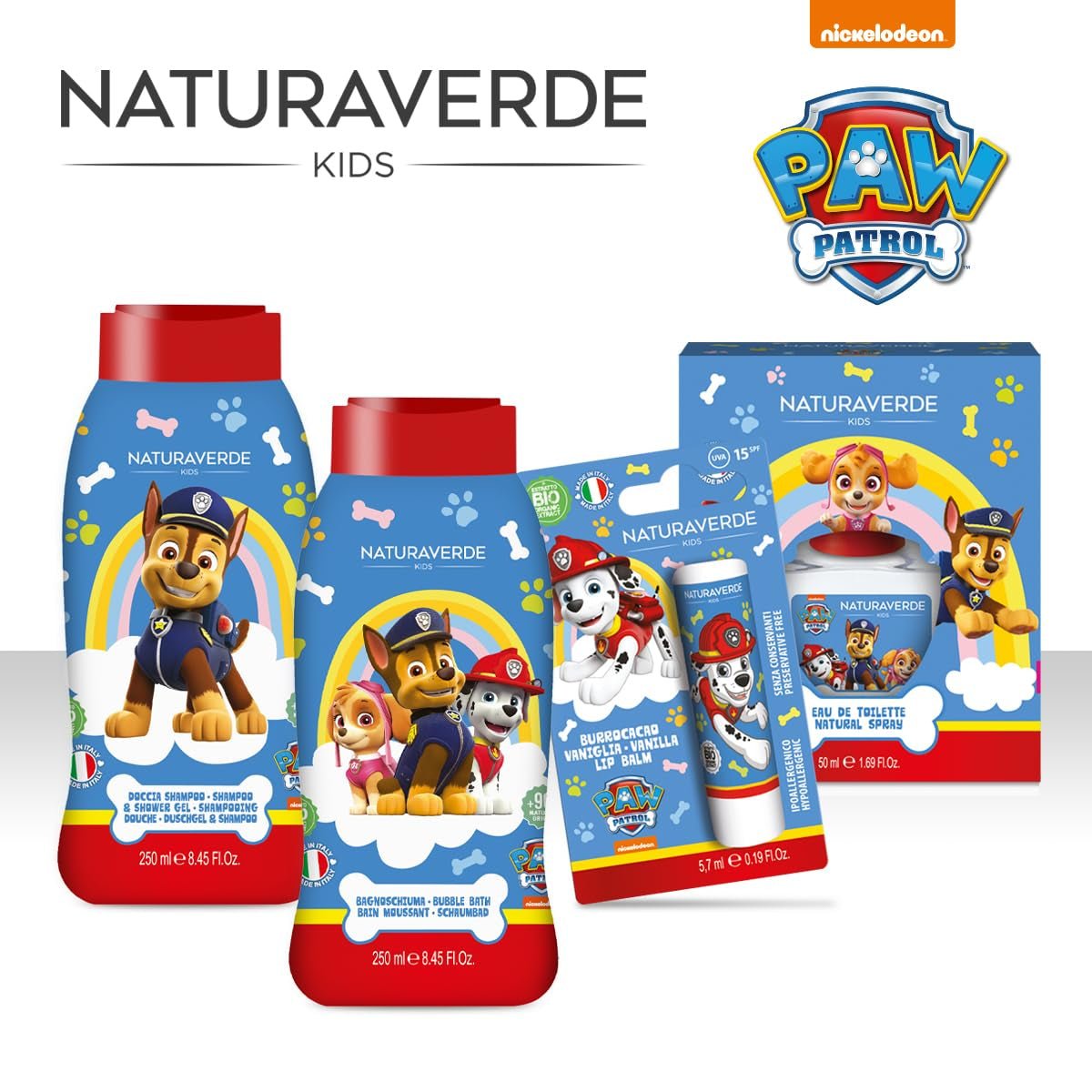 | Kids - Paw Patrol - Dětský sprchový šampon, sprchové mýdlo na tělo a vlasy, dětská hygiena, s organickým extraktem z ovsa, 250 ml Děti - Koupel a péče o pleť Naty Shop