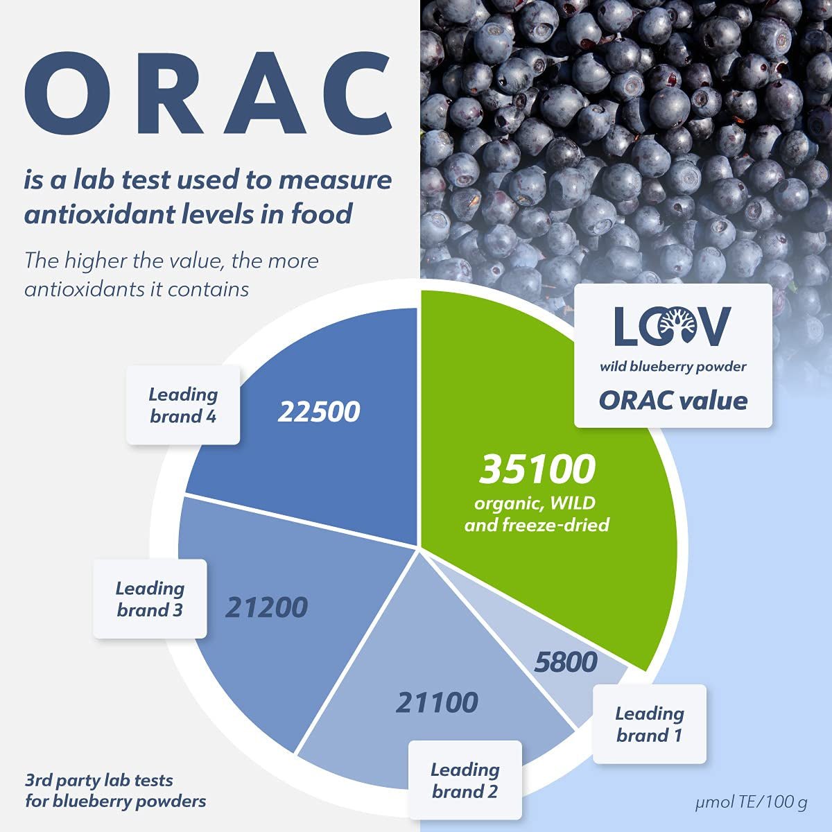 LOOV Organický prášek z lesních borůvek - zásoba na 29 dní 171 g Dobré pro Smoothies a snídaně Lyofilizované Severní Evropa Bez přidaného cukru Dehydrované produkty Naty Shop
