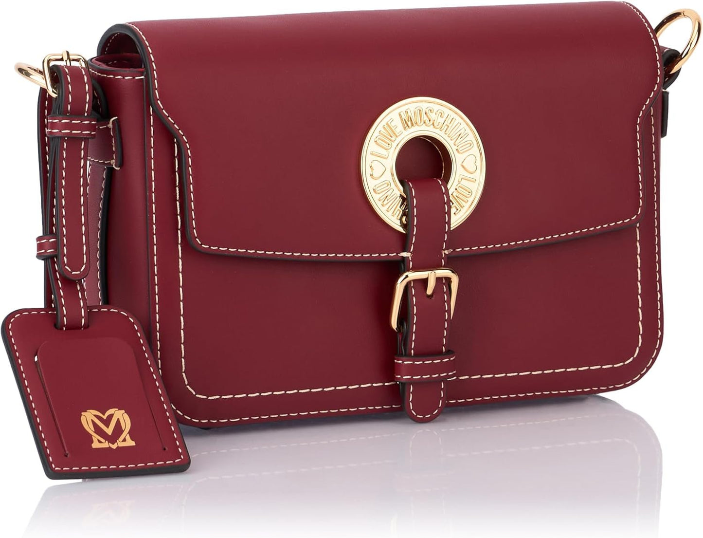 Love Moschino taška přes rameno Ladies Bordeaux One Size Bags Women Naty Shop