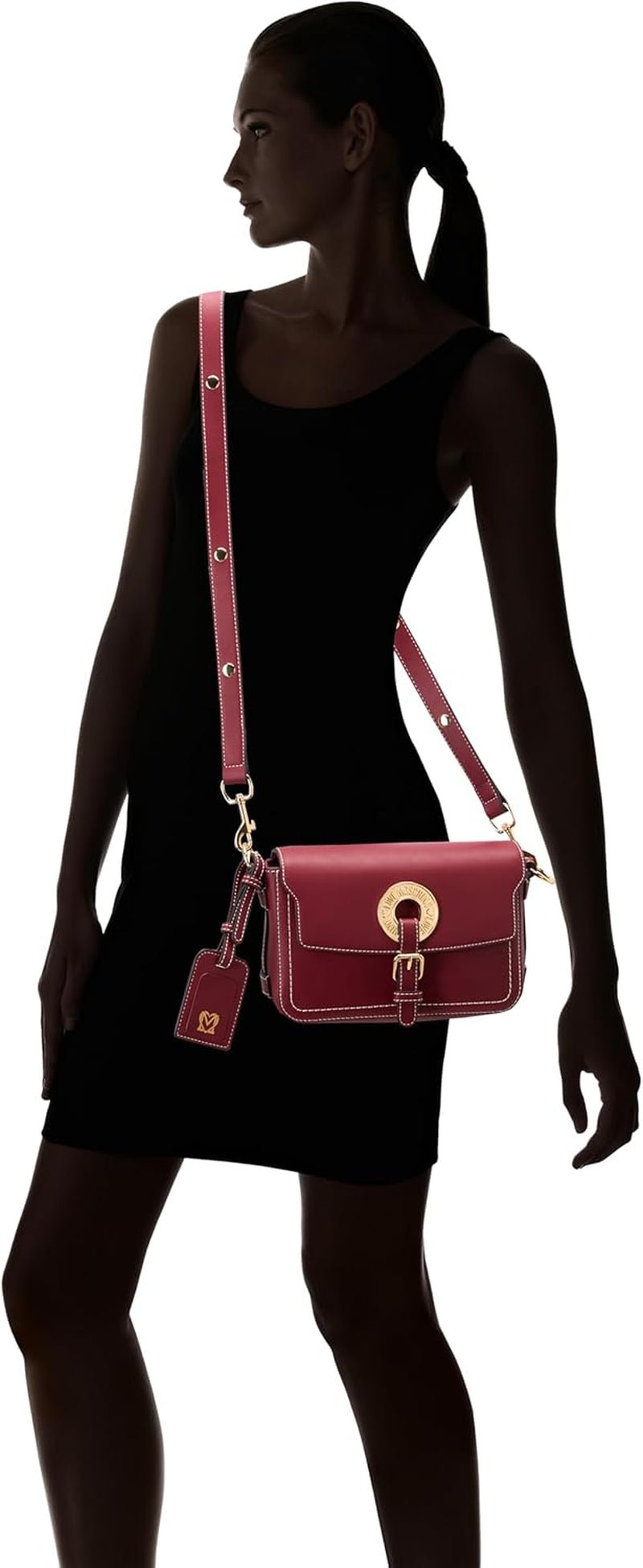 Love Moschino taška přes rameno Ladies Bordeaux One Size Bags Women Naty Shop