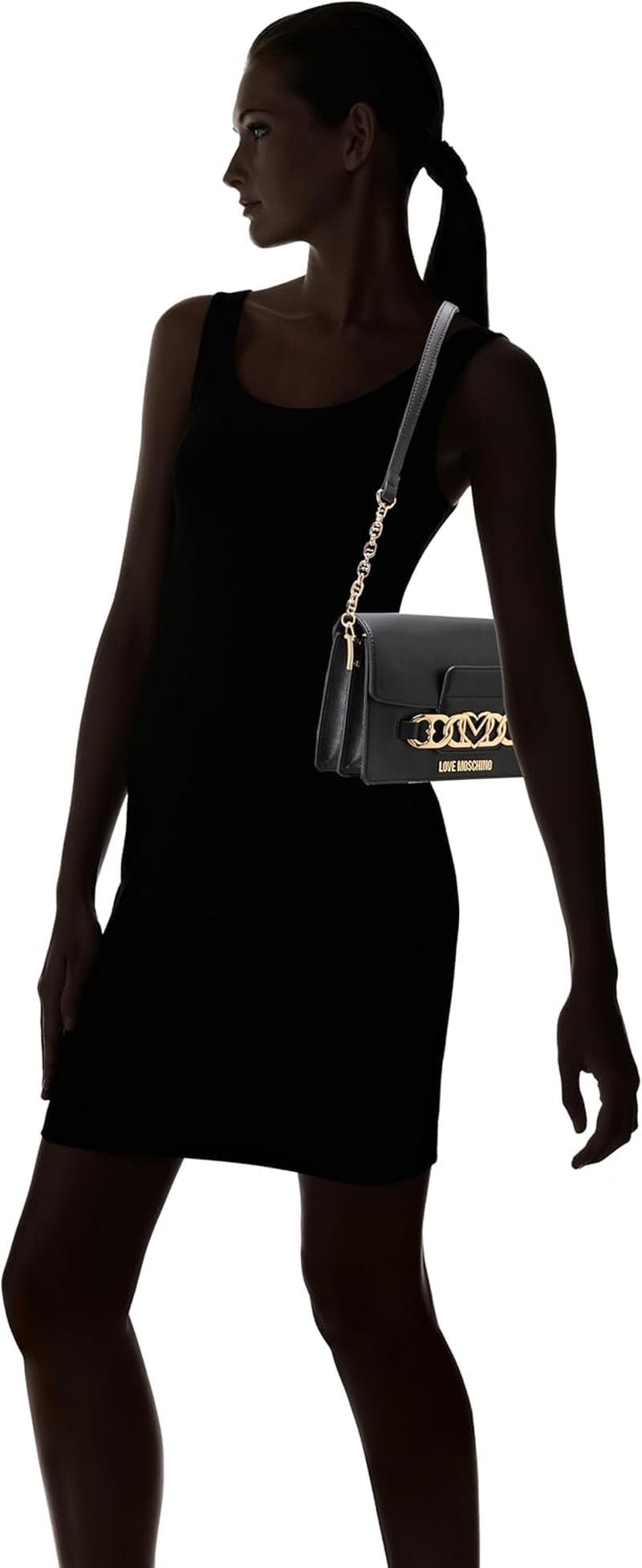 Love Moschino taška přes rameno Černá Jednovelikostní dámské tašky Naty Shop