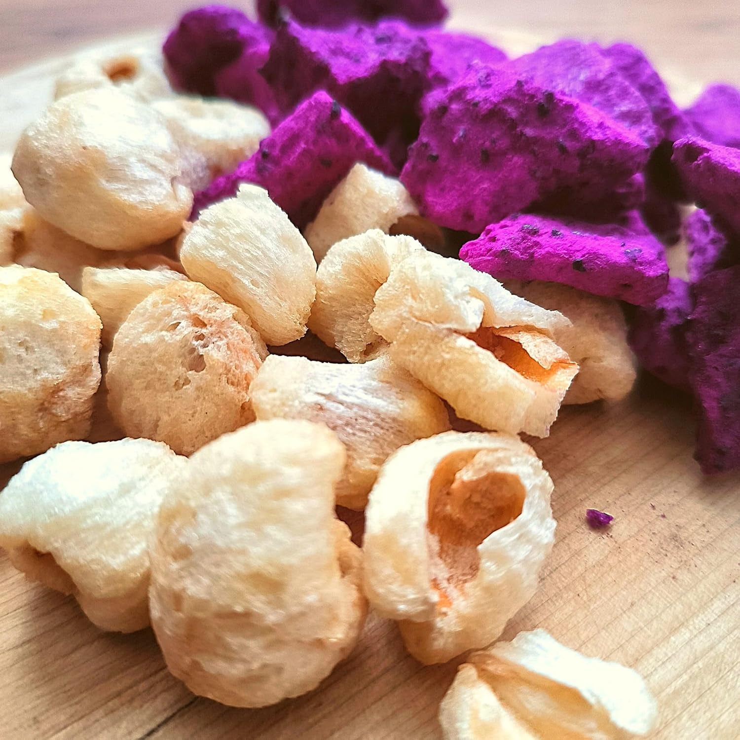 Liči sušené mrazem | 100% liči sušené mrazem sušené ovoce | přirozeně sušené veganské bezlepkové | Ne Liči šťáva Liči sirup | Mrazem sušené ovoce tropické liči | ZingyZoo Dehydratované produkty Naty Shop