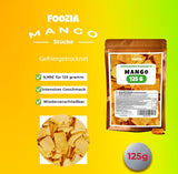 Lyofilizované mango velké kusy Lyofilizované ovoce Bez přísad 100% čisté přírodní mango Lyofilizované mango Sušené ovoce Sušené mango 125g od Foozia (125g) Dehydrované produkty Naty Shop