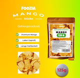 Lyofilizované mango velké kusy Lyofilizované ovoce Bez přísad 100% čisté přírodní mango Lyofilizované mango Sušené ovoce Sušené mango 125g od Foozia (125g) Dehydrované produkty Naty Shop
