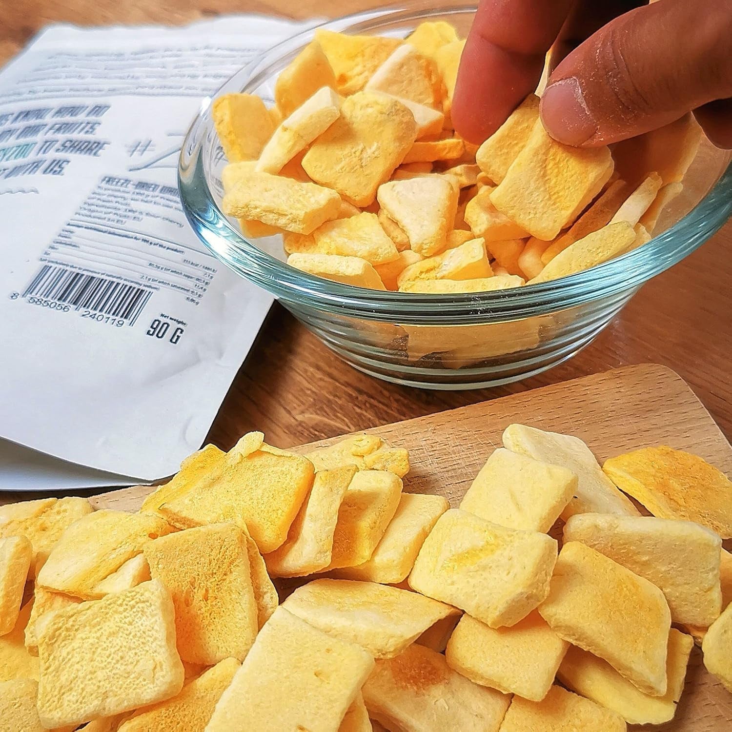 Mango sušené mrazem | Bez přidaného cukru Lyofilizované mango | Mrazem sušené mango Mango ovoce Sušené mango | Sušené mango Sušené ovoce bez přísad | Sušené mango ZingyZoo (100 g) Dehydrované produkty Naty Shop