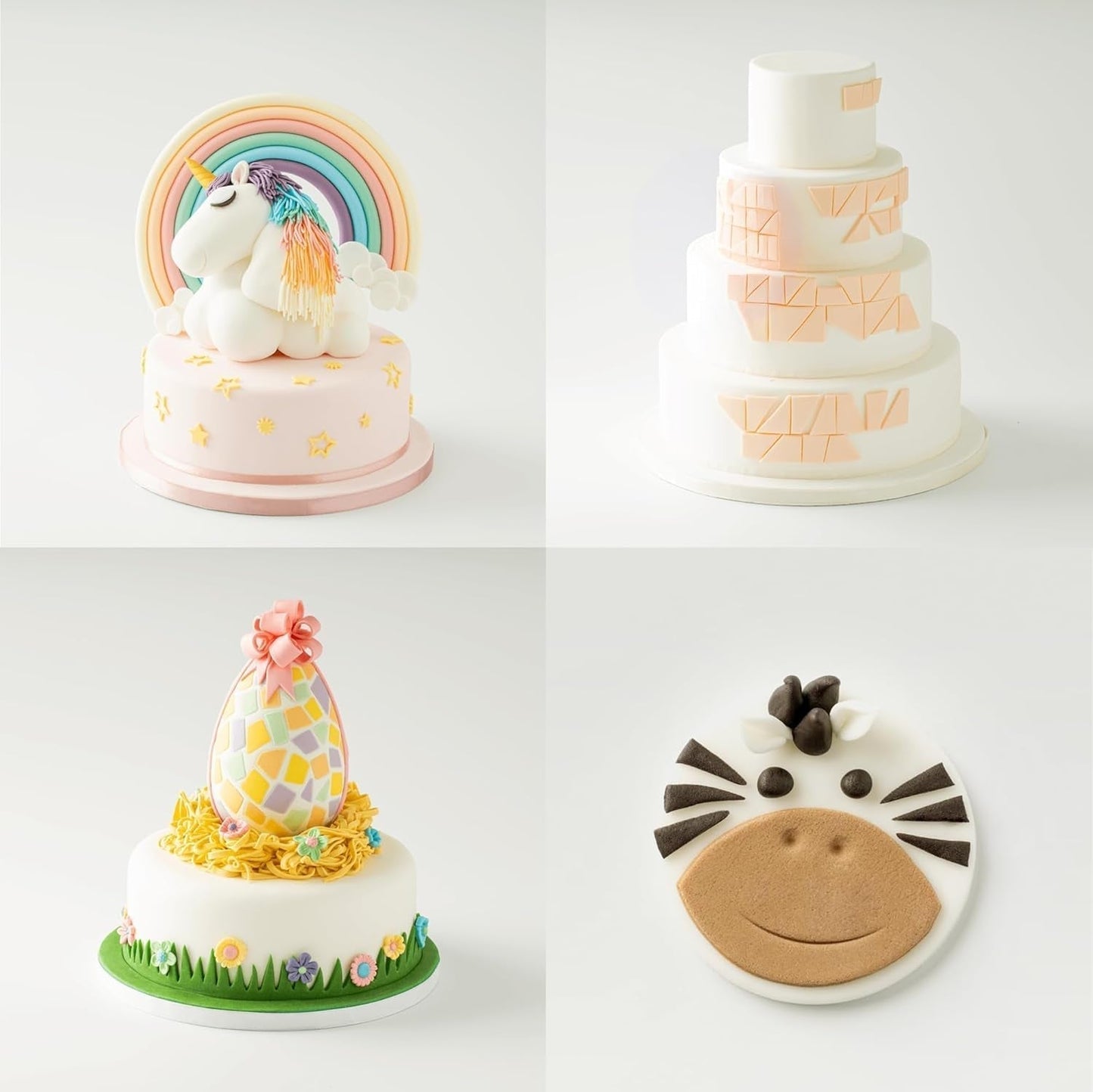 Massa Ticino Fondant White 2x 1kg - Prémiová cukrová pasta na ozdobné dorty, rolovaný fondán - ideální na dorty, modelování a zdobení - bílý fondán pro profesionální i amatérské pekaře Cukrová pasta Naty Shop