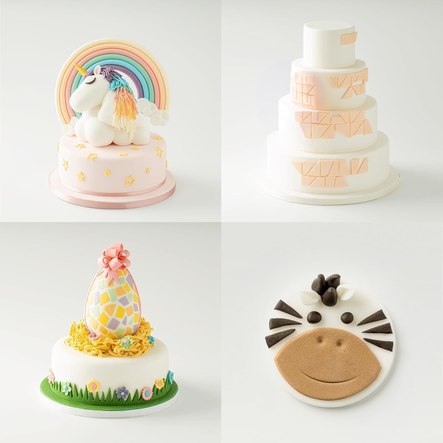 Massa Ticino Fondant White 2x 1kg - Prémiová cukrová pasta na ozdobné dorty, rolovaný fondán - ideální na dorty, modelování a zdobení - bílý fondán pro profesionální i amatérské pekaře Cukrová pasta Naty Shop