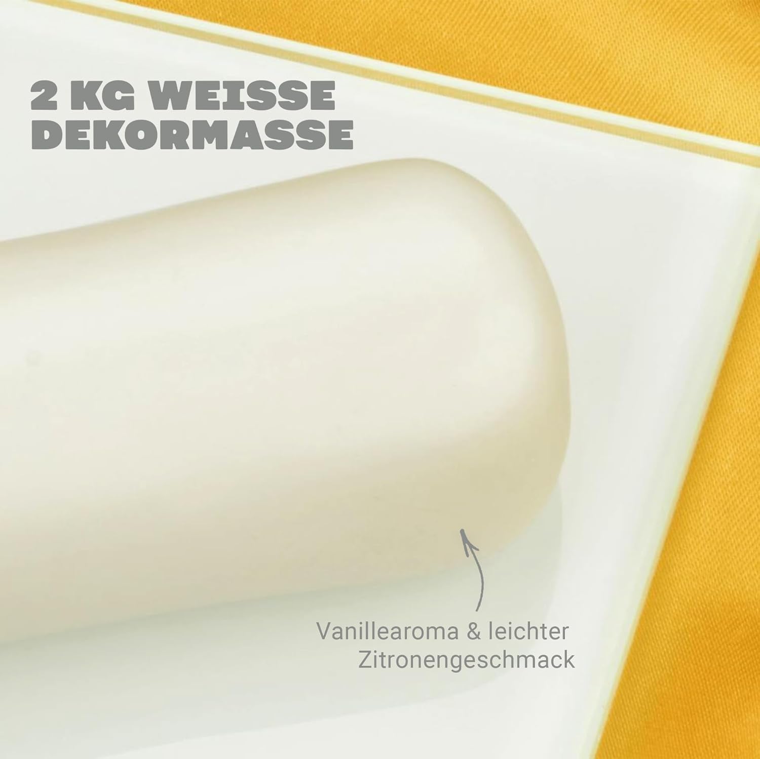 Massa Ticino Fondant White 2x 1kg - Prémiová cukrová pasta na ozdobné dorty, rolovaný fondán - ideální na dorty, modelování a zdobení - bílý fondán pro profesionální i amatérské pekaře Cukrová pasta Naty Shop