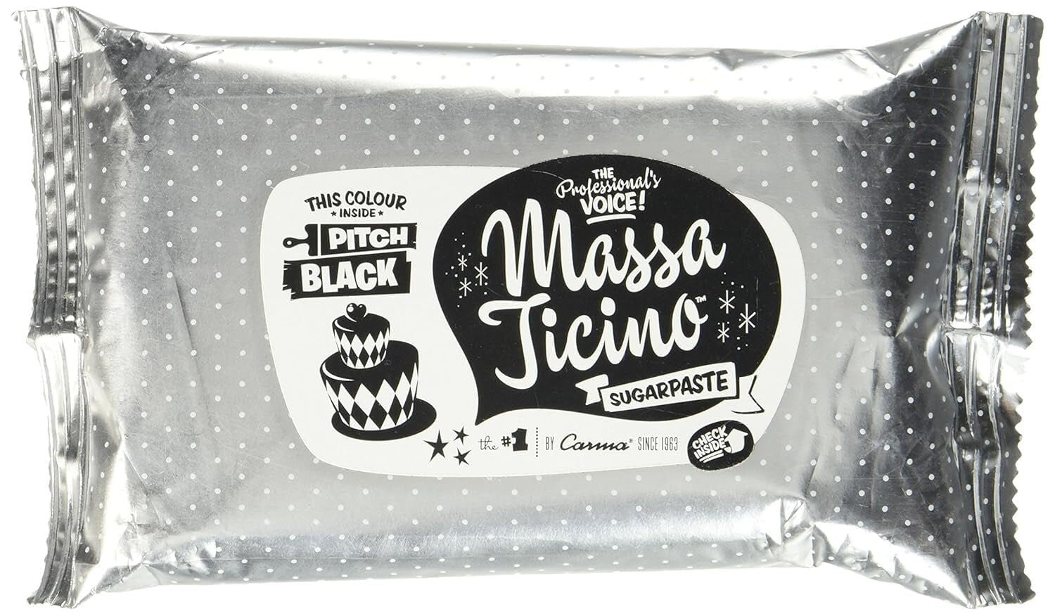Massa Ticino roláda, cukrová pasta, černá 250 g Cukrová pasta Naty Shop Default Title