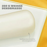Sada Massa Ticino 1x Bílý Fondán 250g a 1x Černý Fondán 250g - Prémiová cukrová pasta na dorty, roládkový fondán - Perfektní na dorty, modelování a zdobení - Fondán pro profesionální i amatérské pekaře Cukrová pasta Naty Shop