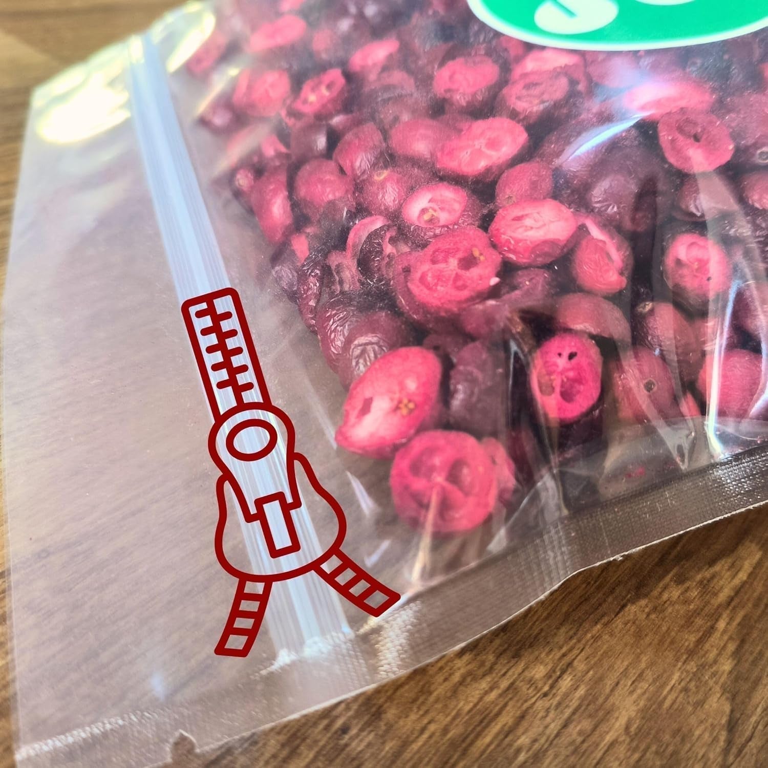 Lyofilizované brusinky bez cukru | XL 250g Lyofilizované přírodní neslazené brusinky | Lyofilizované přírodní divoké ovoce | Lyofilizované brusinky | ZingyZoo Dehydratované produkty Naty Shop