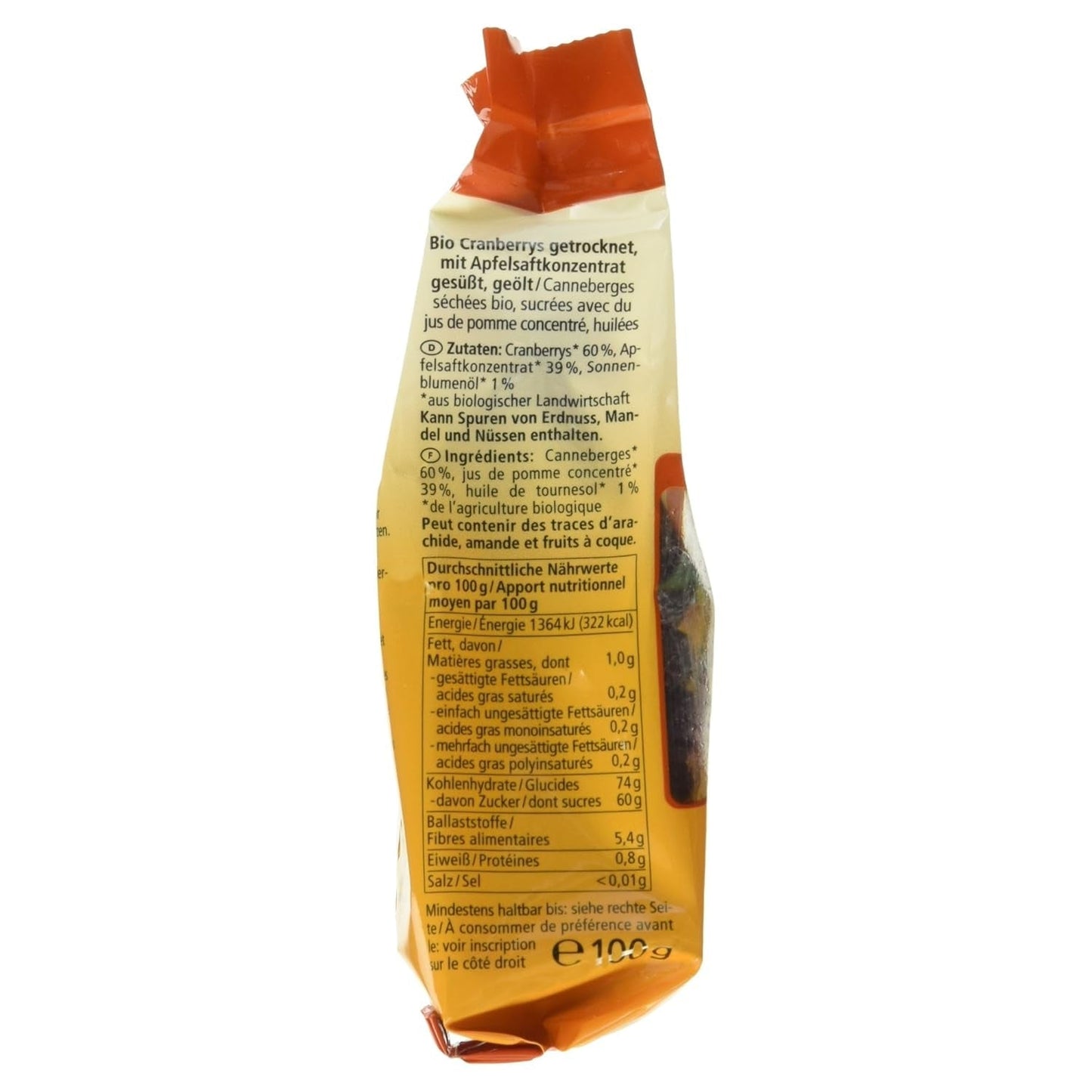 Bio brusinky, 100g Naty Shop dehydratované produkty