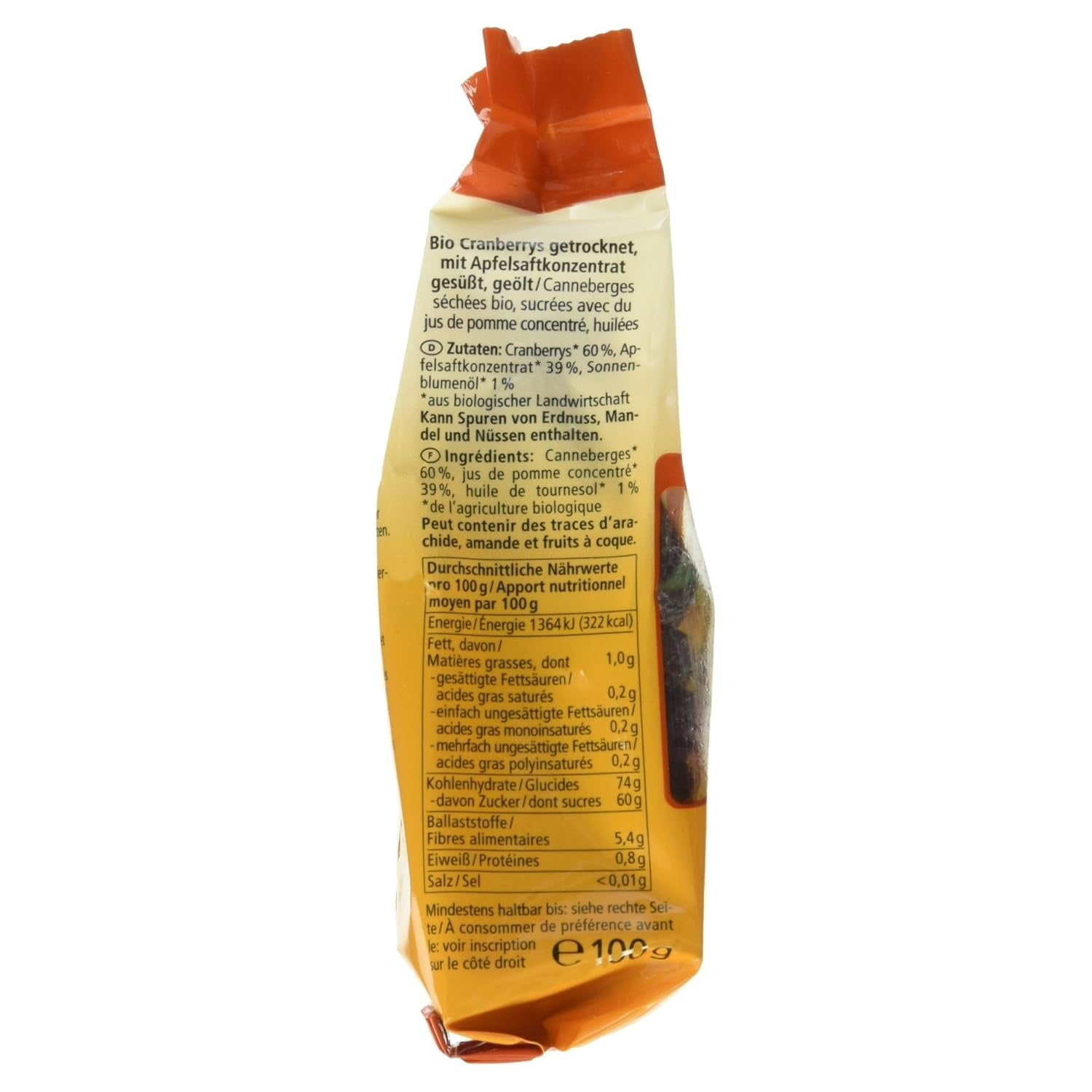 Bio brusinky, 100g Naty Shop dehydratované produkty