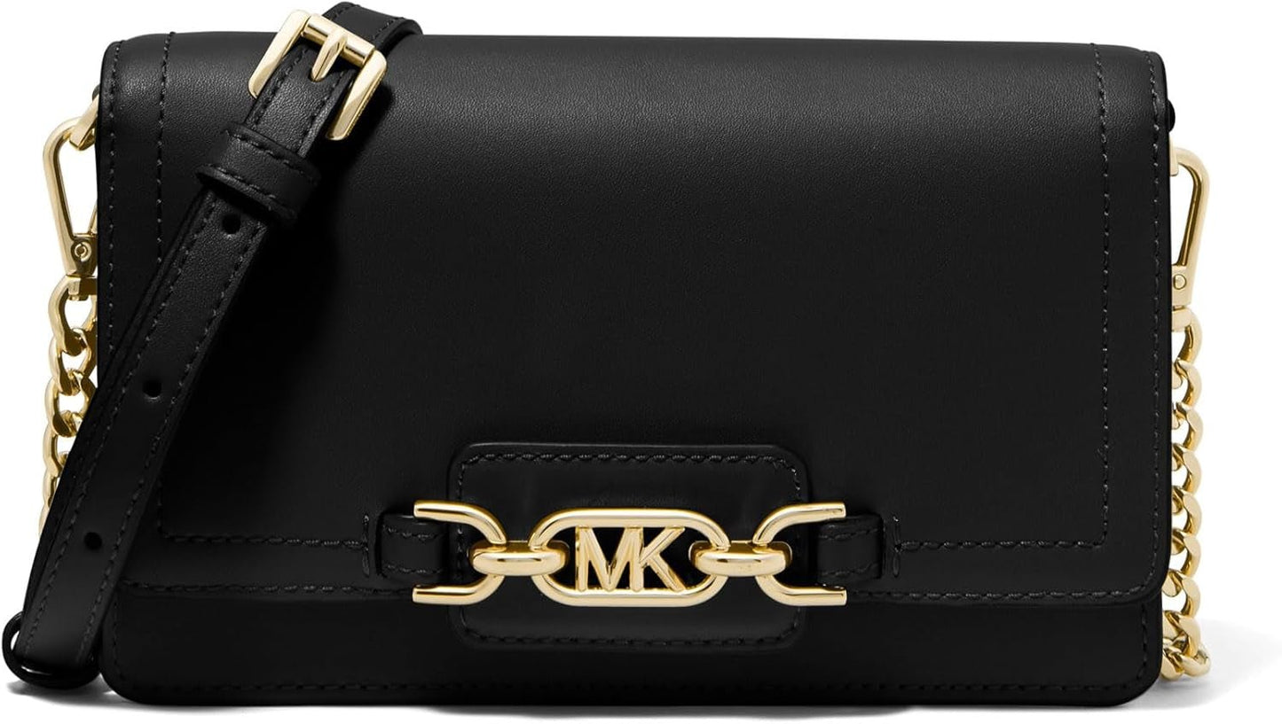 Michael Kors Ladies Heather Phn CHN Xbody Bag Dámské Tašky Naty Shop Zwart