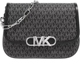 Michael Kors Ladies Parker Md Sedlo Msgr Bag Dámské Tašky Naty Shop Blk/Opticwht