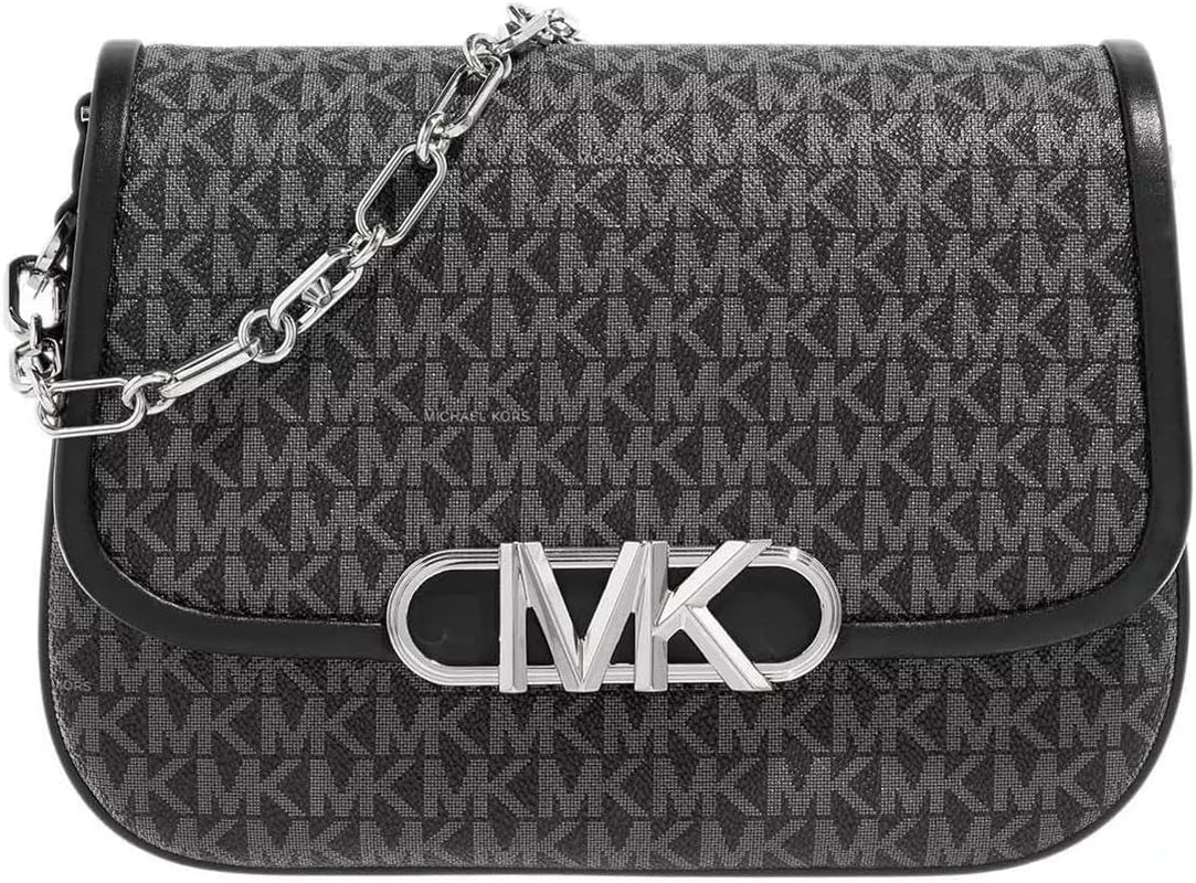Michael Kors Ladies Parker Md Sedlo Msgr Bag Dámské Tašky Naty Shop Blk/Opticwht