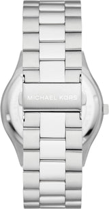 Michael Kors - Kolekce Slim Runway Stříbrná barva Pánské hodinky z nerezové oceli MK1060SET Pánská peněženka Naty Shop