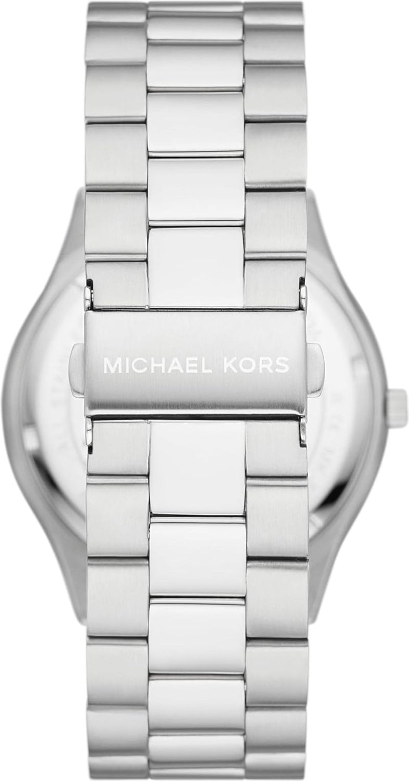 Michael Kors - Kolekce Slim Runway Stříbrná barva Pánské hodinky z nerezové oceli MK1060SET Pánská peněženka Naty Shop