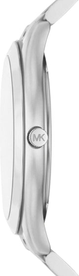 Michael Kors - Kolekce Slim Runway Stříbrná barva Pánské hodinky z nerezové oceli MK1060SET Pánská peněženka Naty Shop