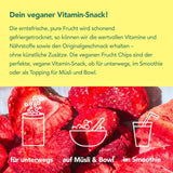 Mono lyofilizované chipsy - 300g jahodové chipsy ze 100% přírodních jahod - sušené tropické ovoce - sušené jahodové ovoce - snack do müsli a dezertů - jahodové chipsy Dehydrované produkty Naty Shop