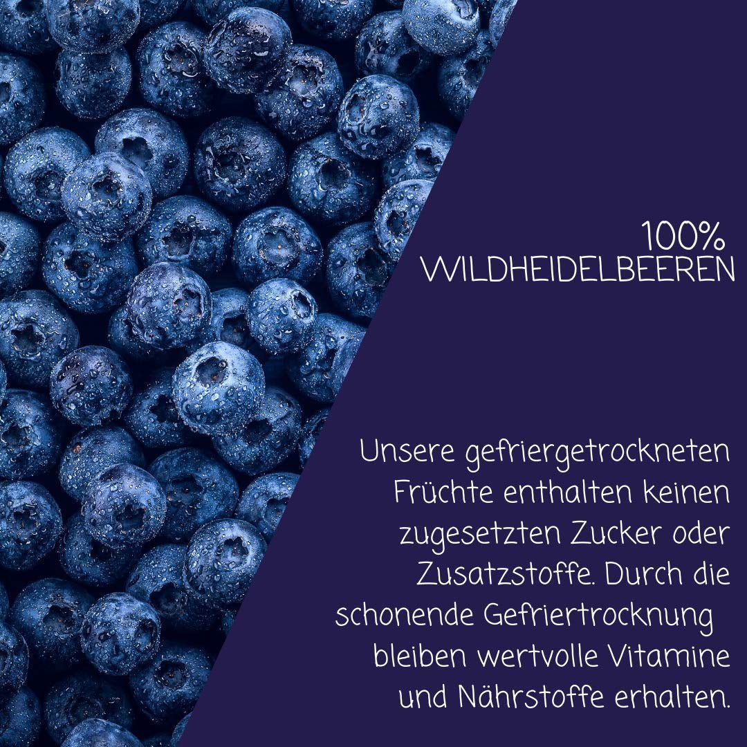 myfruits divoké borůvky, lyofilizované borůvky, 70g, bez přísad, 100% lesní borůvky, lyofilizované ovoce a sušené ovoce Dehydrované produkty Naty Shop