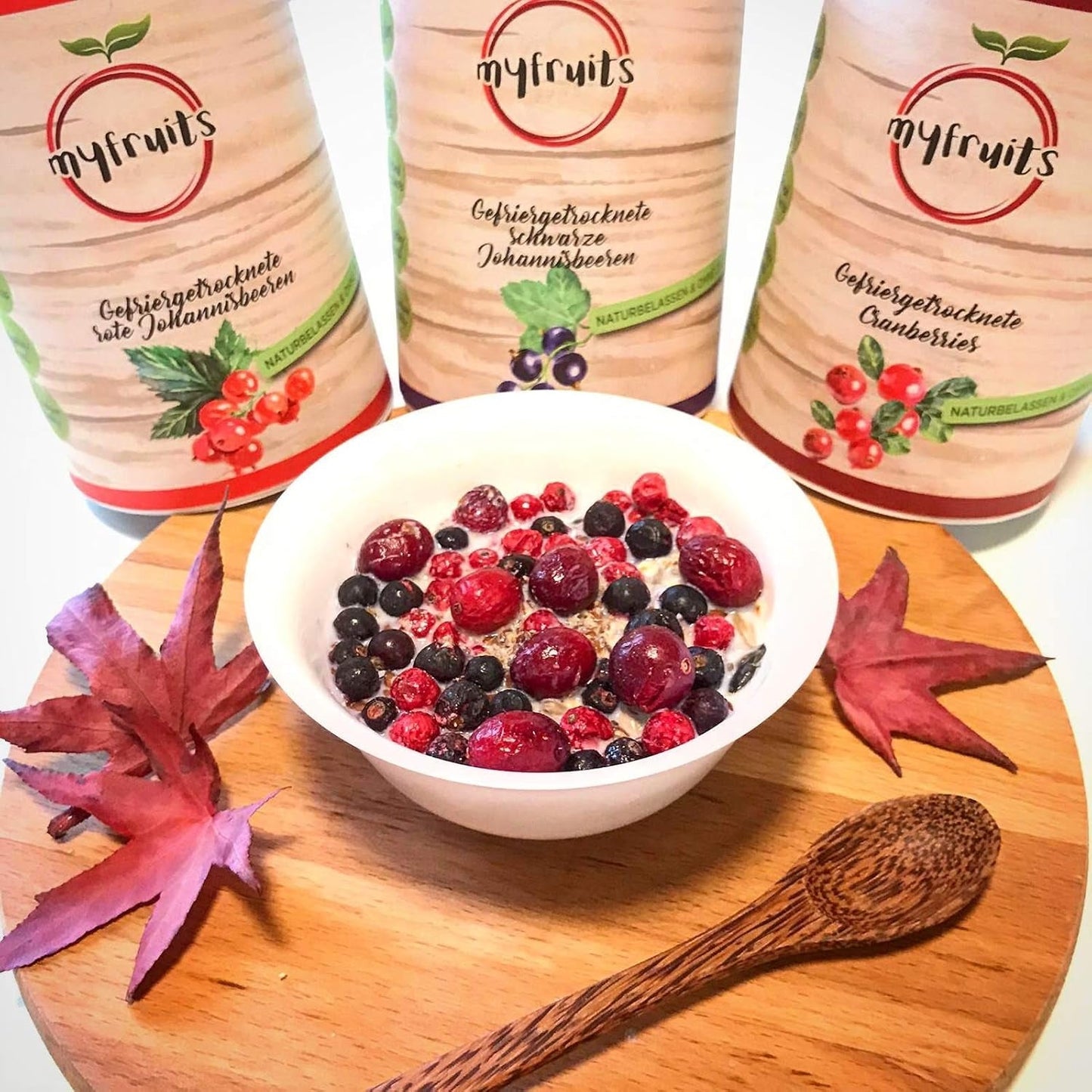 myfruits černý rybíz, lyofilizované ovoce, 100g, bez přísad, 100% černý rybíz, lyofilizované a sušené ovoce do müsli nebo kaší... Dehydrované produkty Naty Shop