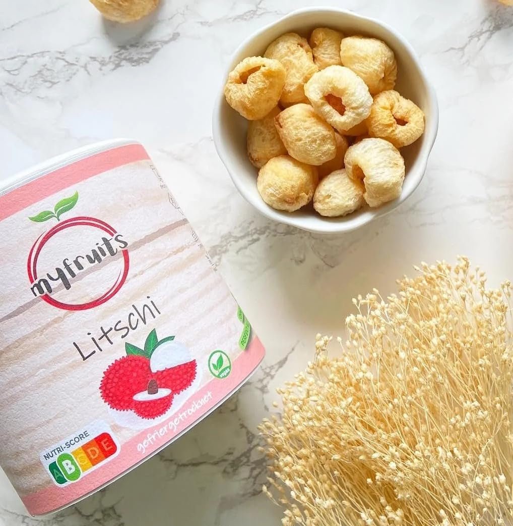 myfruits liči, lyofilizované, 80g, bez přísad, 100% ovoce, lyofilizované ovoce a sušené ovoce Dehydrované produkty Naty Shop