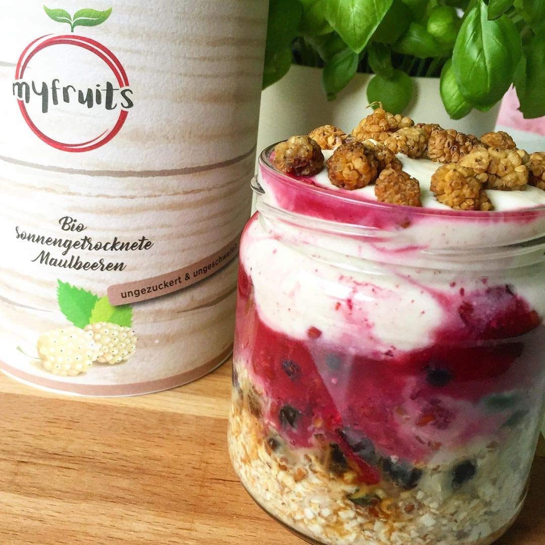 myfruits bio sušené ostružiny, 750g, sušené na slunci, bez přísad. Z certifikovaného ekologického zemědělství, sušené bílé ostružiny Naty Shop dehydratované produkty