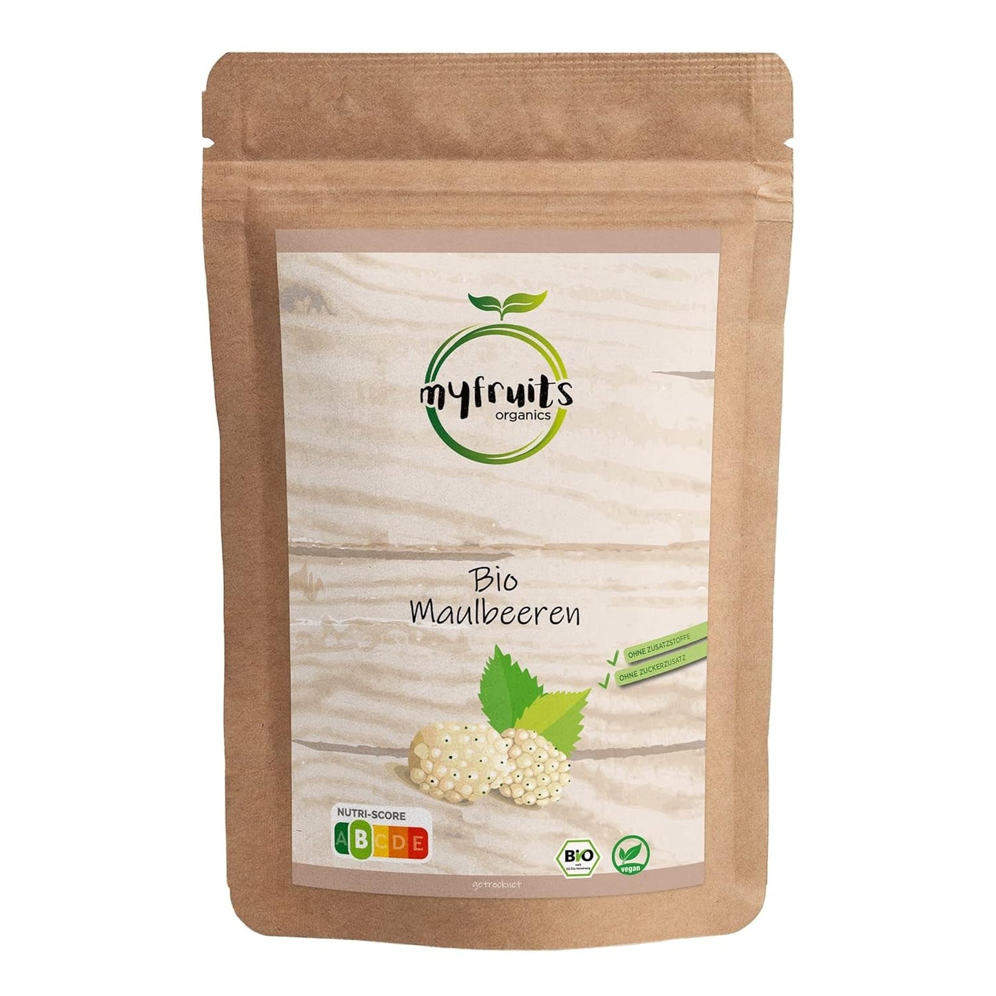 myfruits bio sušené ostružiny, 750g, sušené na slunci, bez přísad. Z certifikovaného ekologického zemědělství, sušené bílé ostružiny Naty Shop Dehydrated Products Large Pack 750G