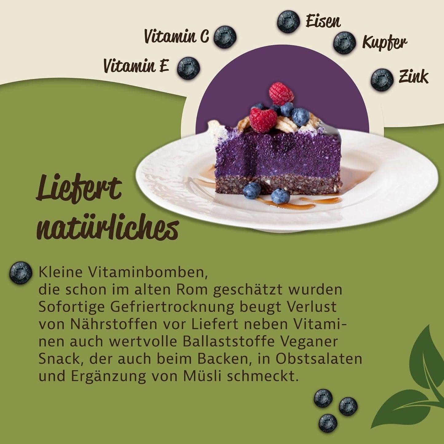 Mynatura bio mrazem sušené lesní borůvky I Borůvky I Ovoce I Bobule I Přírodní produkt I Bio kvalita I Sáček (1x 200g) Dehydrované produkty Naty Shop