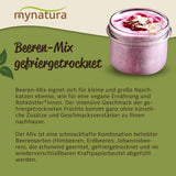 Mynatura Barevná směs mrazem sušených bobulí I Směs ovoce I Maliny I Černý rybíz I Jahody I Ovocné přesnídávky I Veganské I 350g Dehydrované produkty Naty Shop