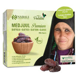 NABALI FAIRKOST FOR ALL Dates Medjool Medjoul z Palestiny - 100% přírodní veganské aromatické tradiční čerstvé a orientální I bez konzervantů 5 kg (1 balení), Small/Medium Dehydrated products Naty Shop 1 kg (1 pack), Large/Jumbo