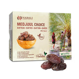 NABALI FAIRKOST FOR ALL Medjoul - Medjool Dates Choice I - 100% přírodní aromatický svěží orientální jemný I sladký jako med a karamelizovaný I Původ: Palestina I (1x1KG) Dehydrované produkty Naty Shop 5 kg (1 balení)