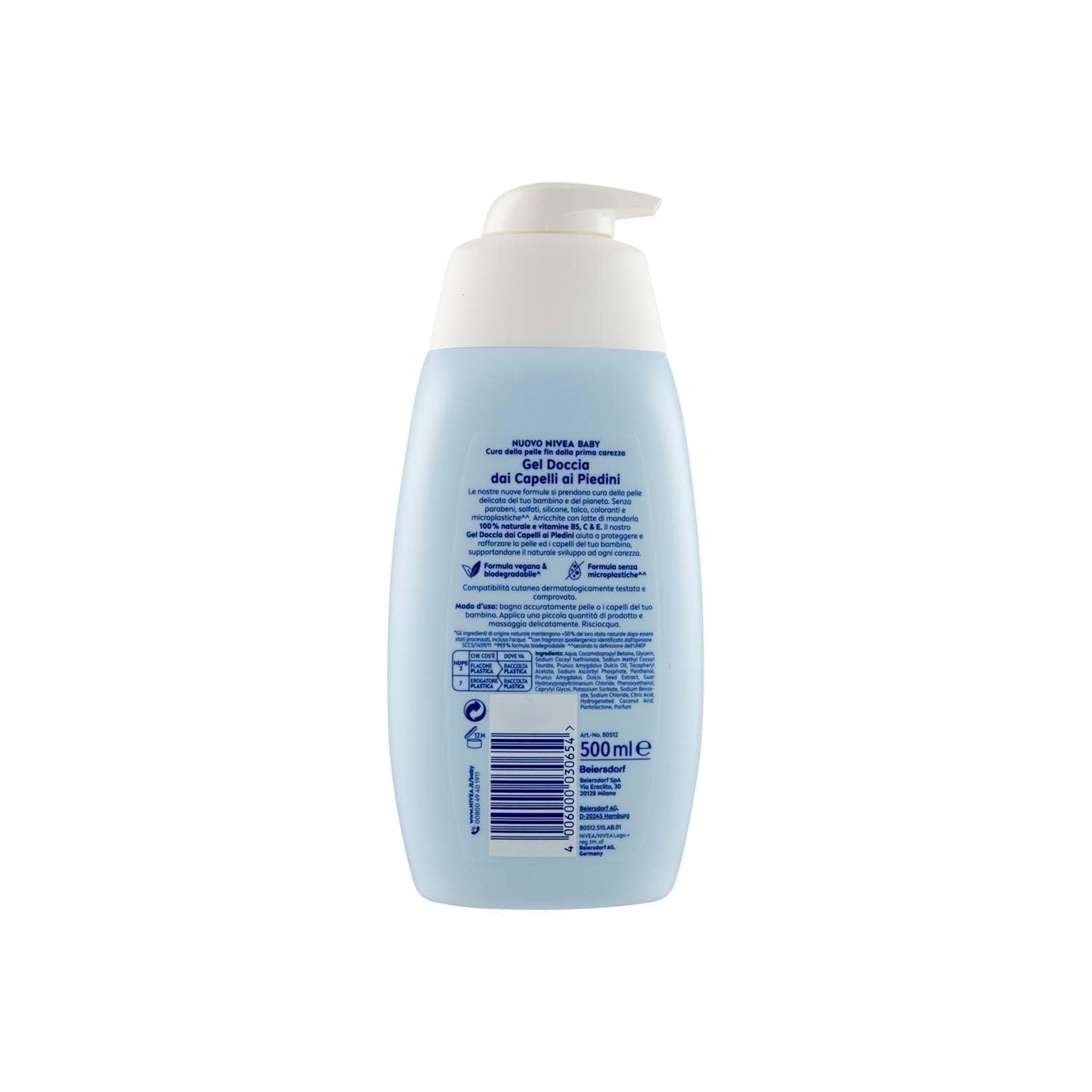 NIVEA BABY sprchový gel na chloupky na nohách 500 ml, dětská perličková koupel pro hebkou a čistou pokožku a vlásky, dětská koupel s ochranou proti slzám, hydratační a jemný šampon pro děti Děti - péče o pleť a koupel Naty Shop