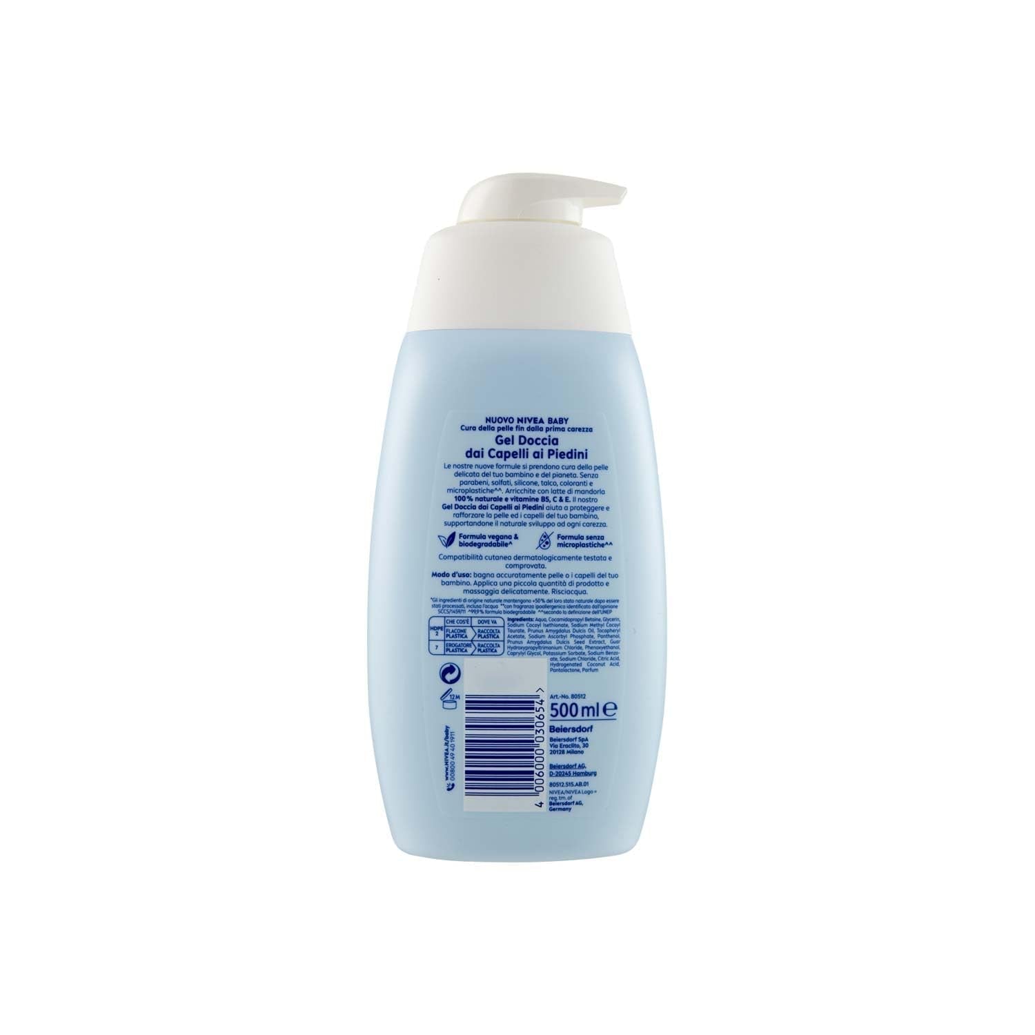 NIVEA BABY sprchový gel na chloupky na nohách 500 ml, dětská perličková koupel pro hebkou a čistou pokožku a vlásky, dětská koupel s ochranou proti slzám, hydratační a jemný šampon pro děti Děti - péče o pleť a koupel Naty Shop