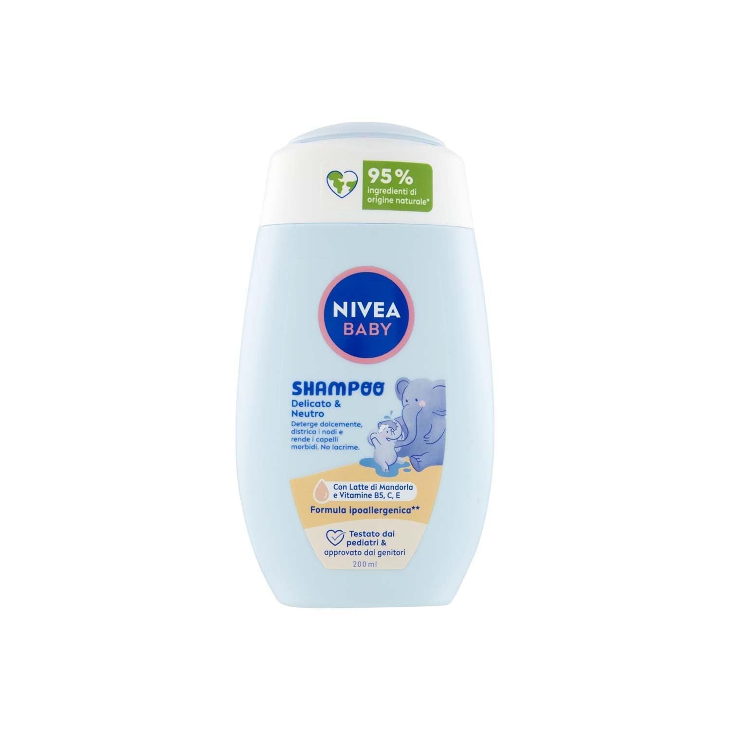 NIVEA BABY Jemný a neutrální šampon 200 ml - S ochranou proti slzám, bez sulfátů, pro jemné a necuchané vlasy Děti - Koupel a péče o pleť Naty Shop Výchozí název