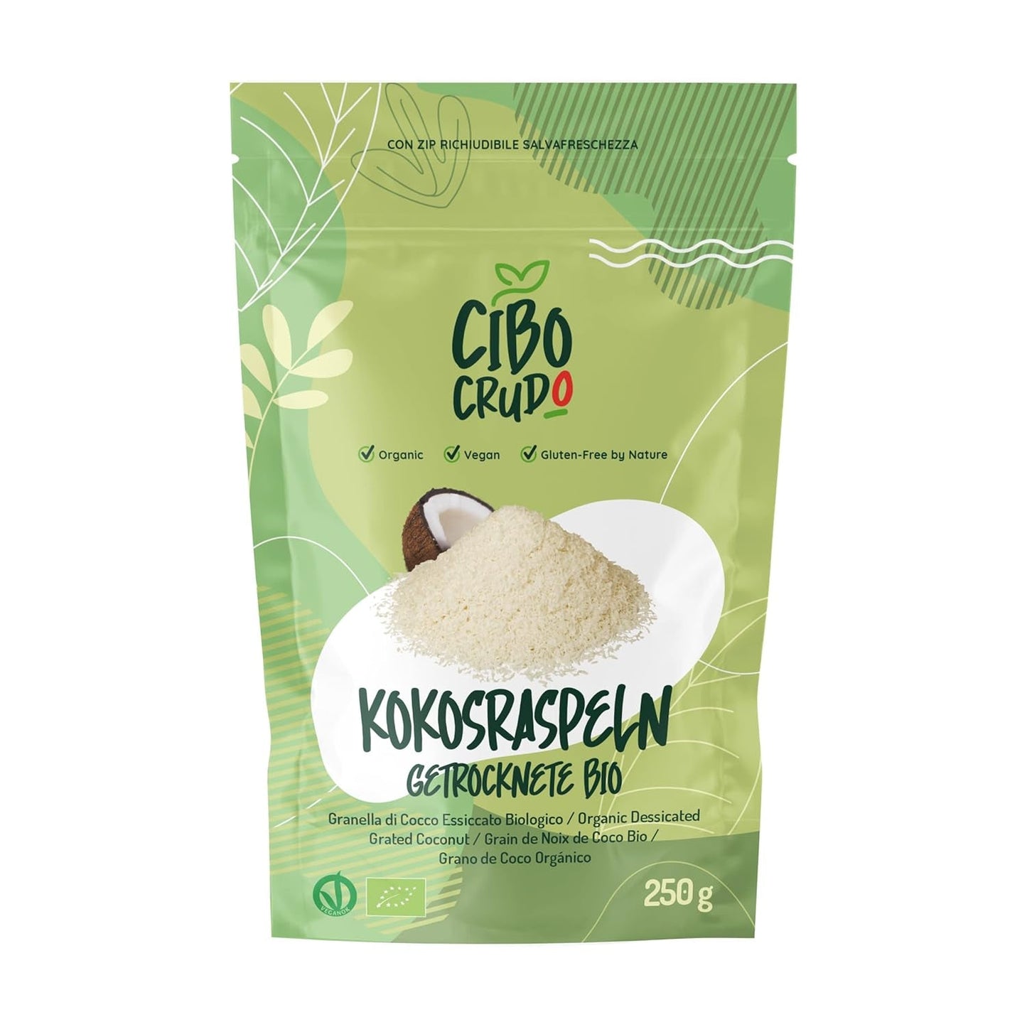 Bio kokos strouhaný - 200g. Sušené kokosové chipsy Neslazené a suché. Kokosové lupínky. Kokosové lupínky sušené na slunci. Vynikající jako svačina a pro sladké recepty Naty Shop Dehydratované produkty 250 G (1 balení) Strouhaný kokos