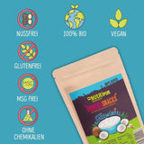 Lyofilizovaný kokos: 50 g lyofilizovaného ovoce - veganské sladkosti slazené kokosové kostky - přirozeně sušené ovoce z NutriPur Dehydratované produkty Naty Shop