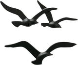 Birdy Wall Art (zlato, kovové nástěnné dekorace, námořní motiv, fototapeta předsíň / obývací pokoj / jídelna) 1011623 Naty Shop Sochy a sochy Černá