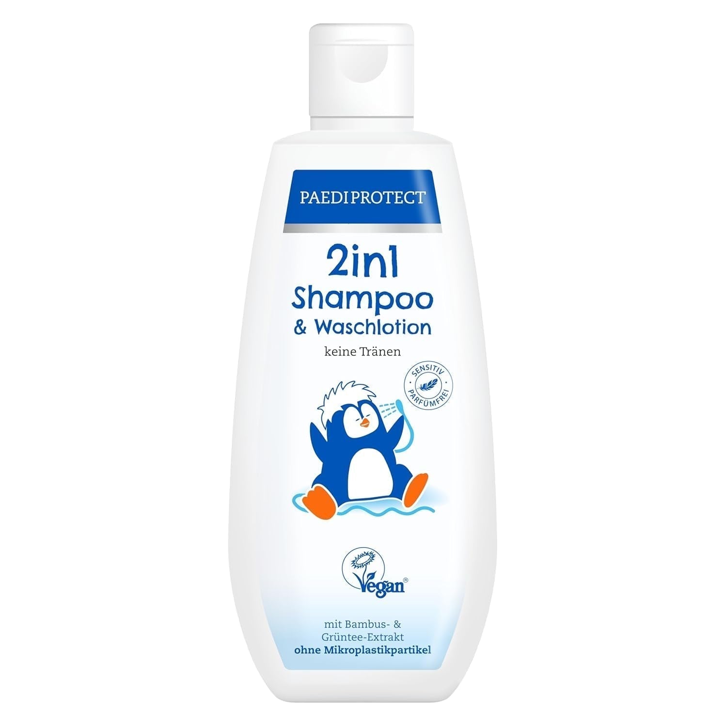 PAEDIPROTECT šampon a mycí mléko pro miminka a děti 2v1 200 ml, jemné mytí a vlásky bez parfemace a mikroplastů, sprchový gel hydratuje suchou a citlivou pokožku, i pro dospělé Děti - Péče o koupel a pleť Naty Shop White 200 Ml (1 balení)