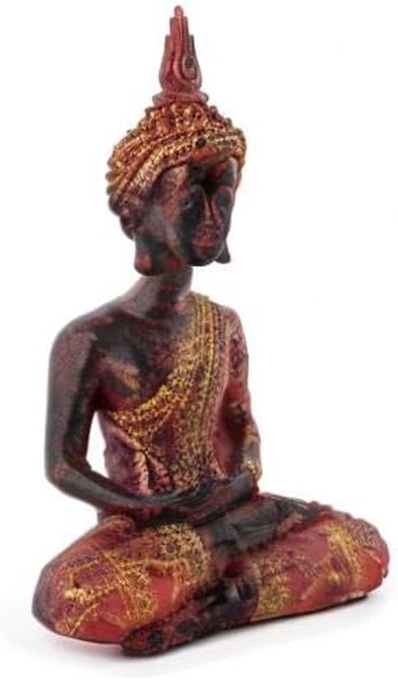 dekorativní pyžomový Buddha, meditující, socha s červeným / zlatým pláštěm Sošky a plastiky Naty Shop