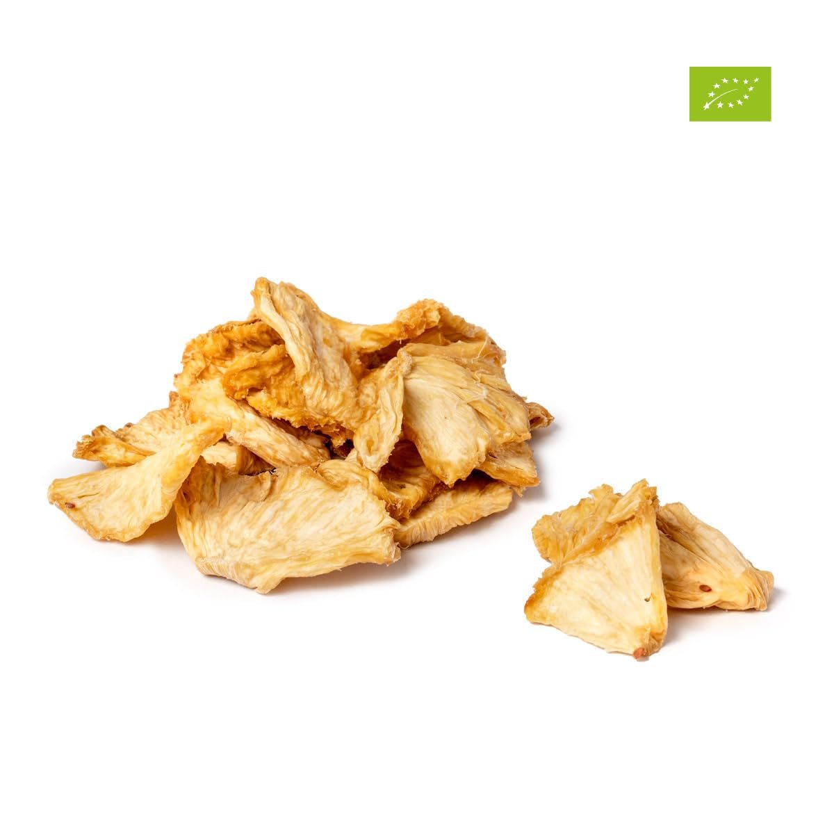 PAKKA bio a fair trade kousky ananasu 1kg, bio a fair trade sušený ananas, neslazený, nesířený, vyrobeno a plněno přímo výrobcem v Kolumbii, veganské 1000g Dehydrované produkty Naty Shop