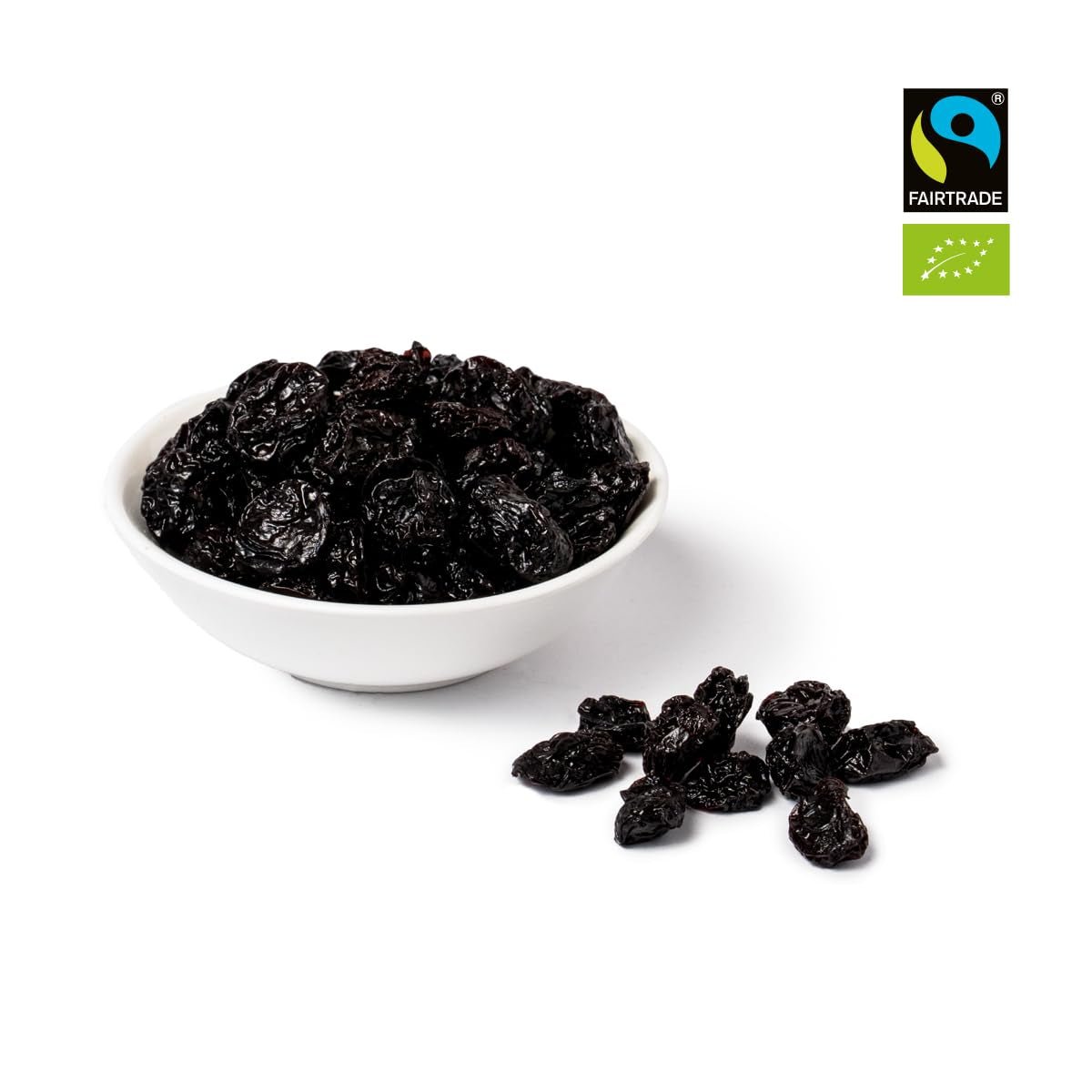 PAKKA - Bio Fairtrade třešně sušené na slunci 750 g, divoké sklizené bio třešně, neslazené, neslazené přímo od malých farmářů v Samarkandu, Uzbekistán, veganské, 750 g Naty Shop Dehydratované produkty