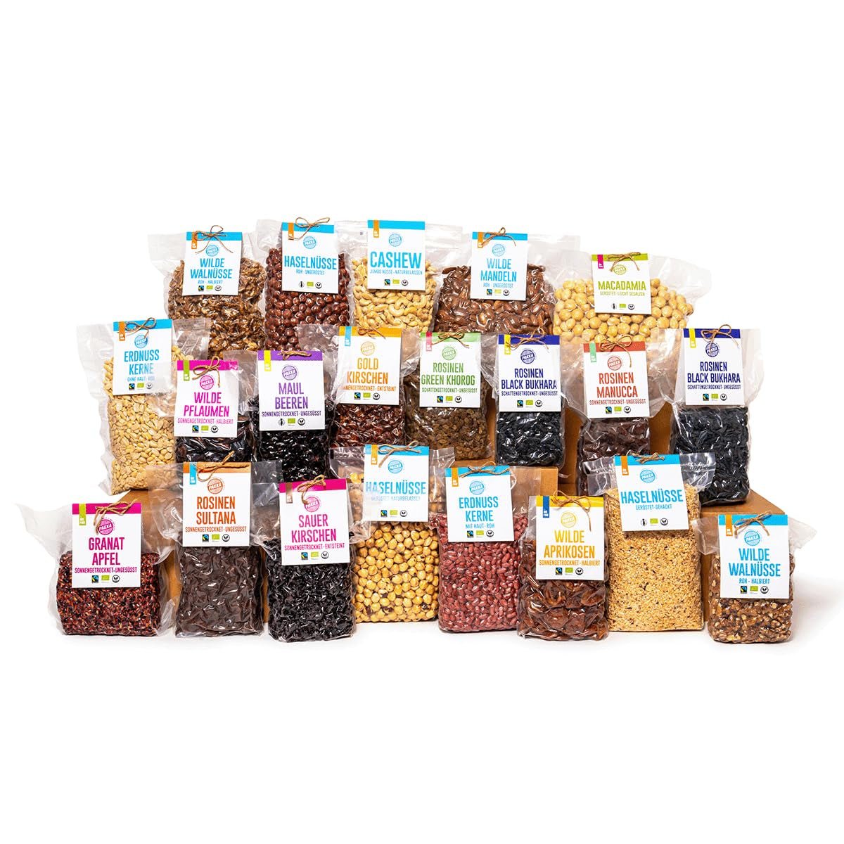 PAKKA - Bio Fairtrade Jumbo Manucca Rozinky 1kg se 2 - 3 křupavými semínky, sušené manukové hrozny, bez oleje, takže lepkavé, nesířené, od malých farmářů ze Samarkandu Uzbekistán 1000g Dehydrované produkty Naty Shop