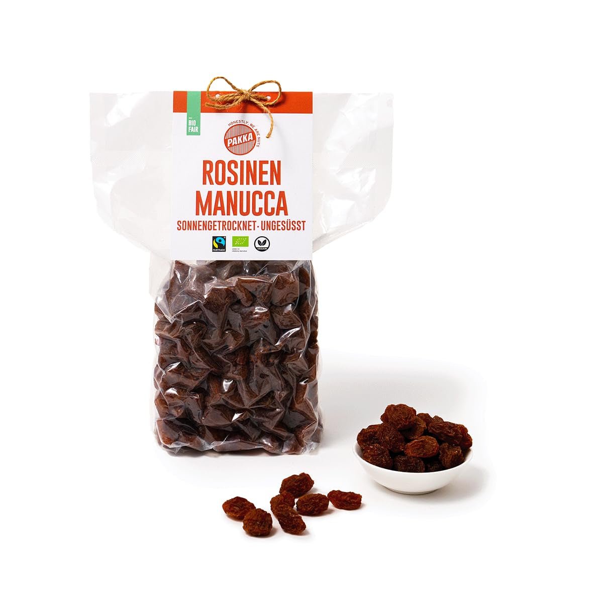 PAKKA - Bio Fairtrade Jumbo Manucca Rozinky 1kg se 2 - 3 křupavými semínky, na slunci sušené hrozny manucca, bez oleje, takže lepkavé, nesířené, od malých farmářů ze Samarkandu Uzbekistán 1000g Dehydrované produkty Naty Shop Varianta 2: 1 kg (1 balení)