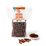 PAKKA - Bio Fairtrade Sultanas 1kg, bez semínek, bez kůže a na slunci sušené Sultanas Sultanas ze Samarkandu Uzbekistán 1000g Dehydrované produkty Naty Shop Varianta 1: 1kg (1 balení)